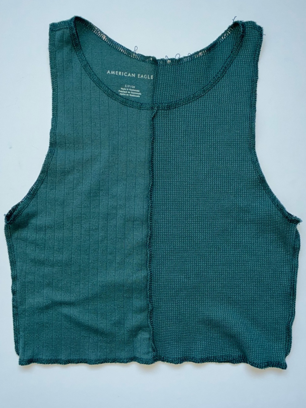 AE - Split Hem Rib Crop Tank